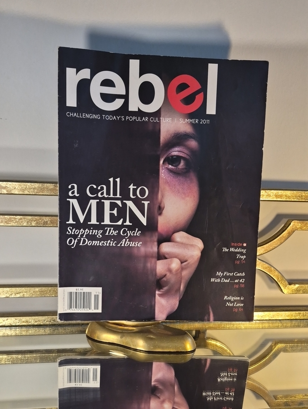 Rebel Magazine - 'a call to MEN' Cover in Black and Red